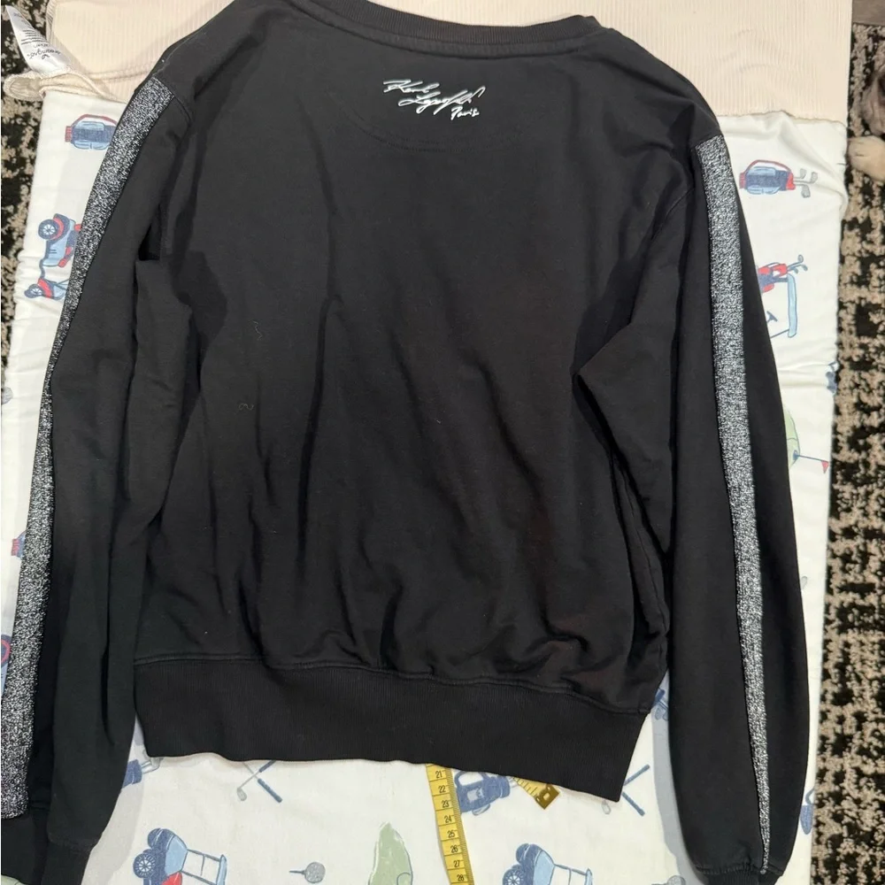 Karl Lagerfeld Black Sweater with Silver Details - Picture 4 of 6